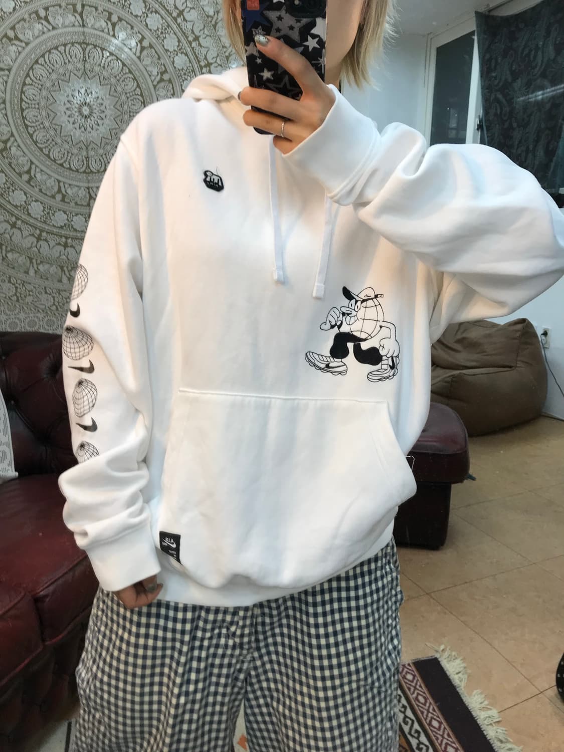 나이키에어 프린팅 기모 후드티 상품이미지2