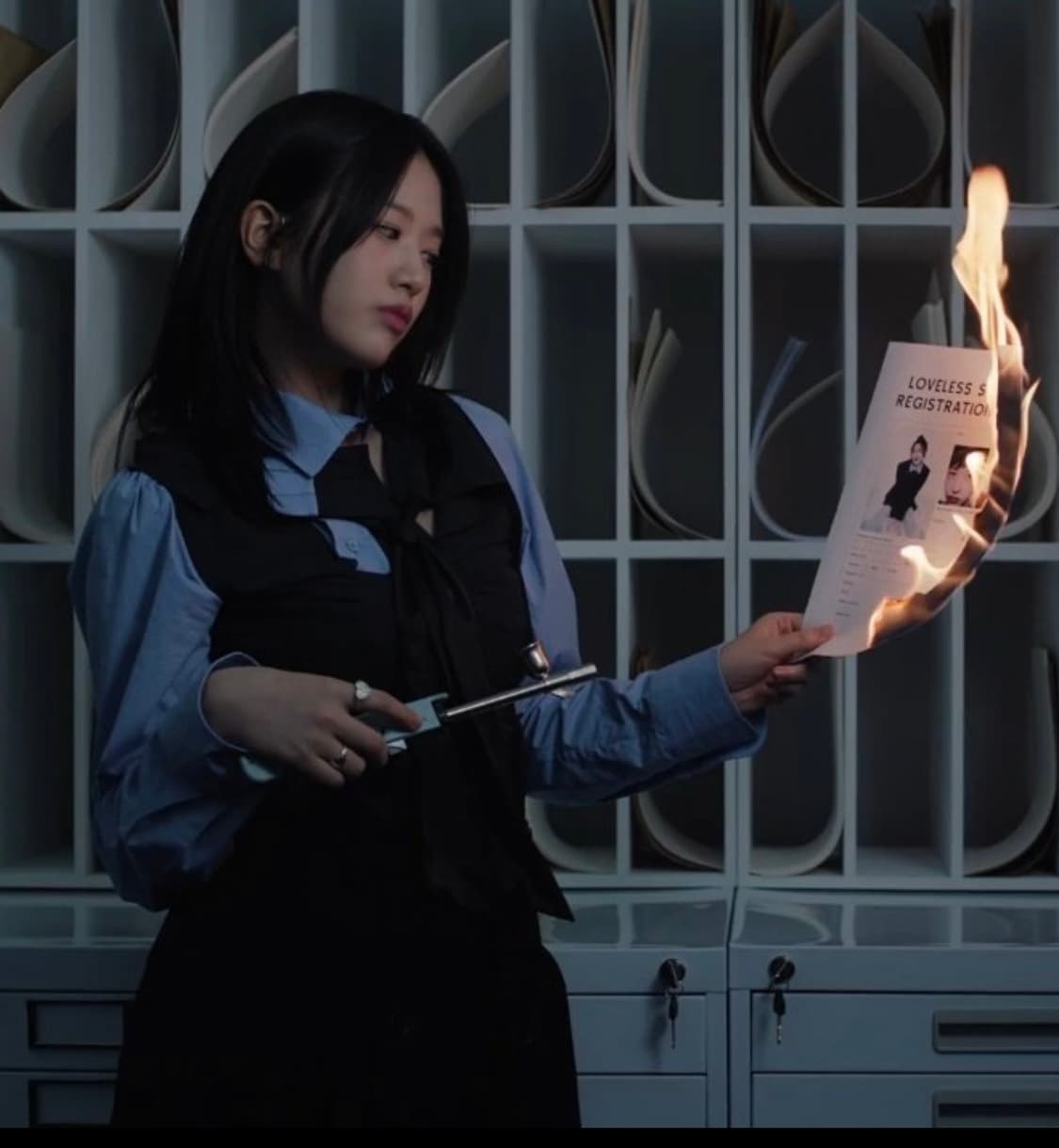 오토링거 디컨스트럭티드 블루 블라우스 새상품 상품이미지2