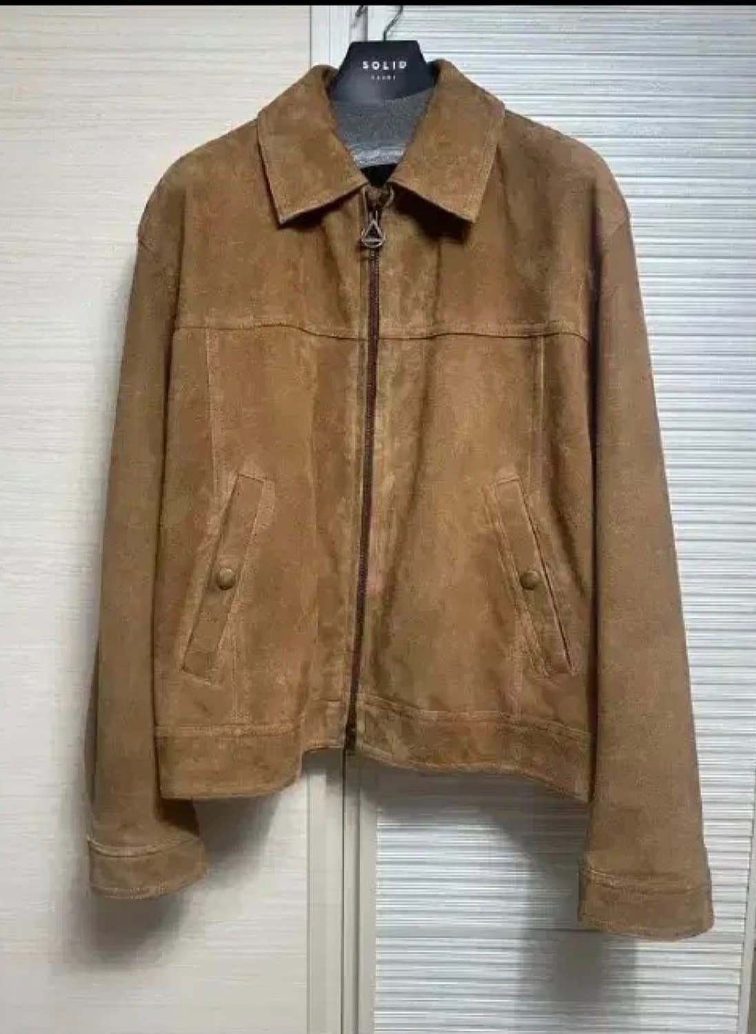 24fw)솔리드옴므 미니멀 카멜 스웨이드 자켓(46) 상품이미지2