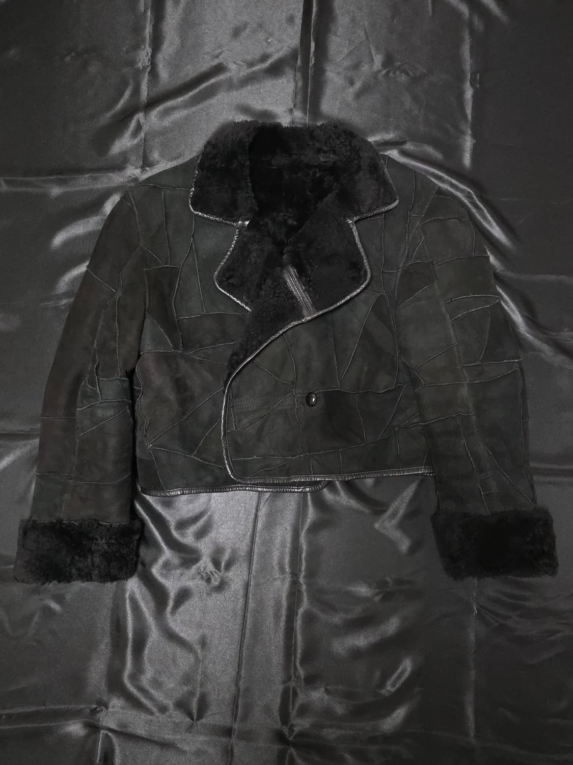 크롭 기모 무스탕 상품이미지1