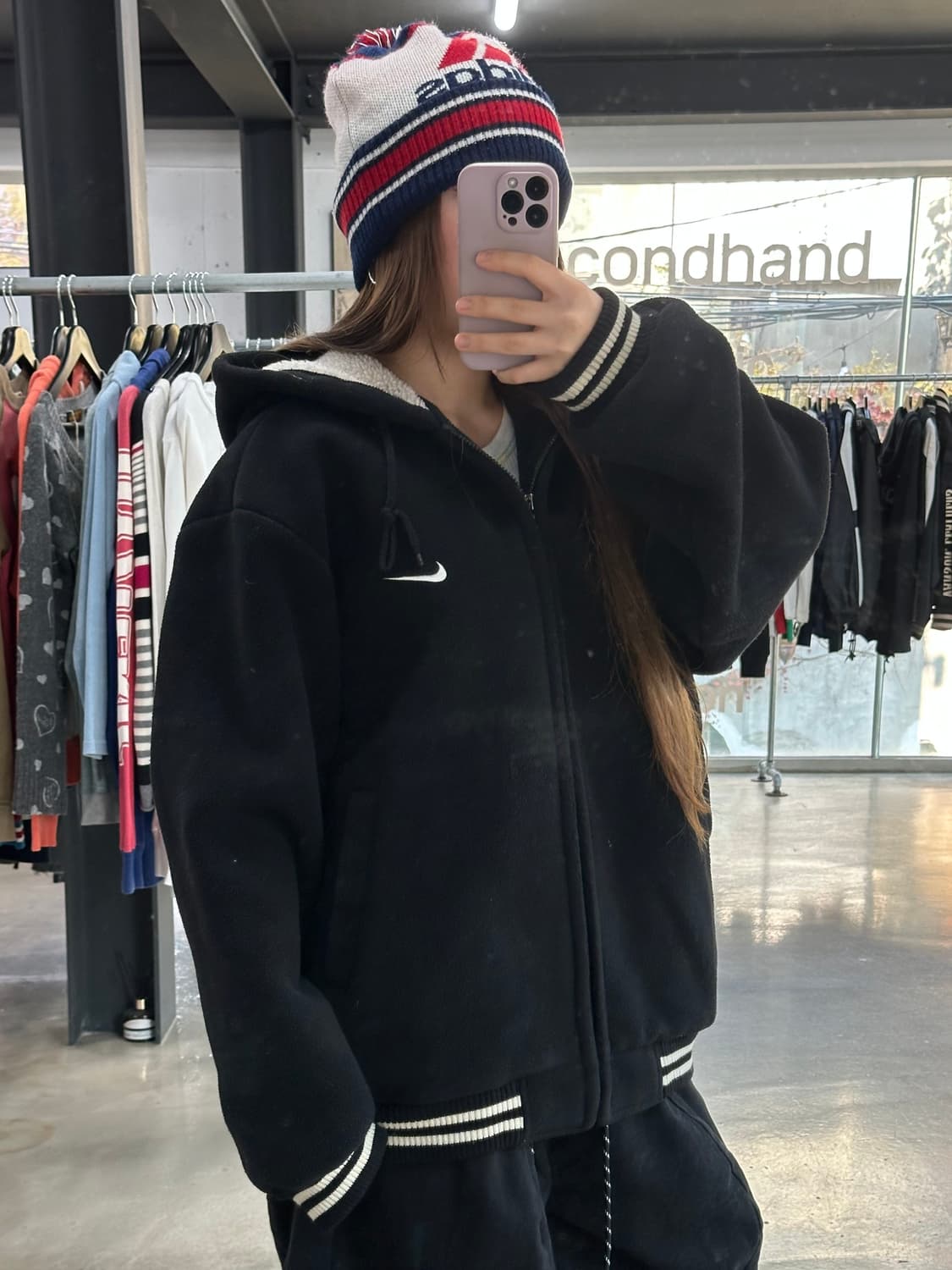 나이키 00s 배스킷볼 쉐르파 후드 점퍼  상품이미지3