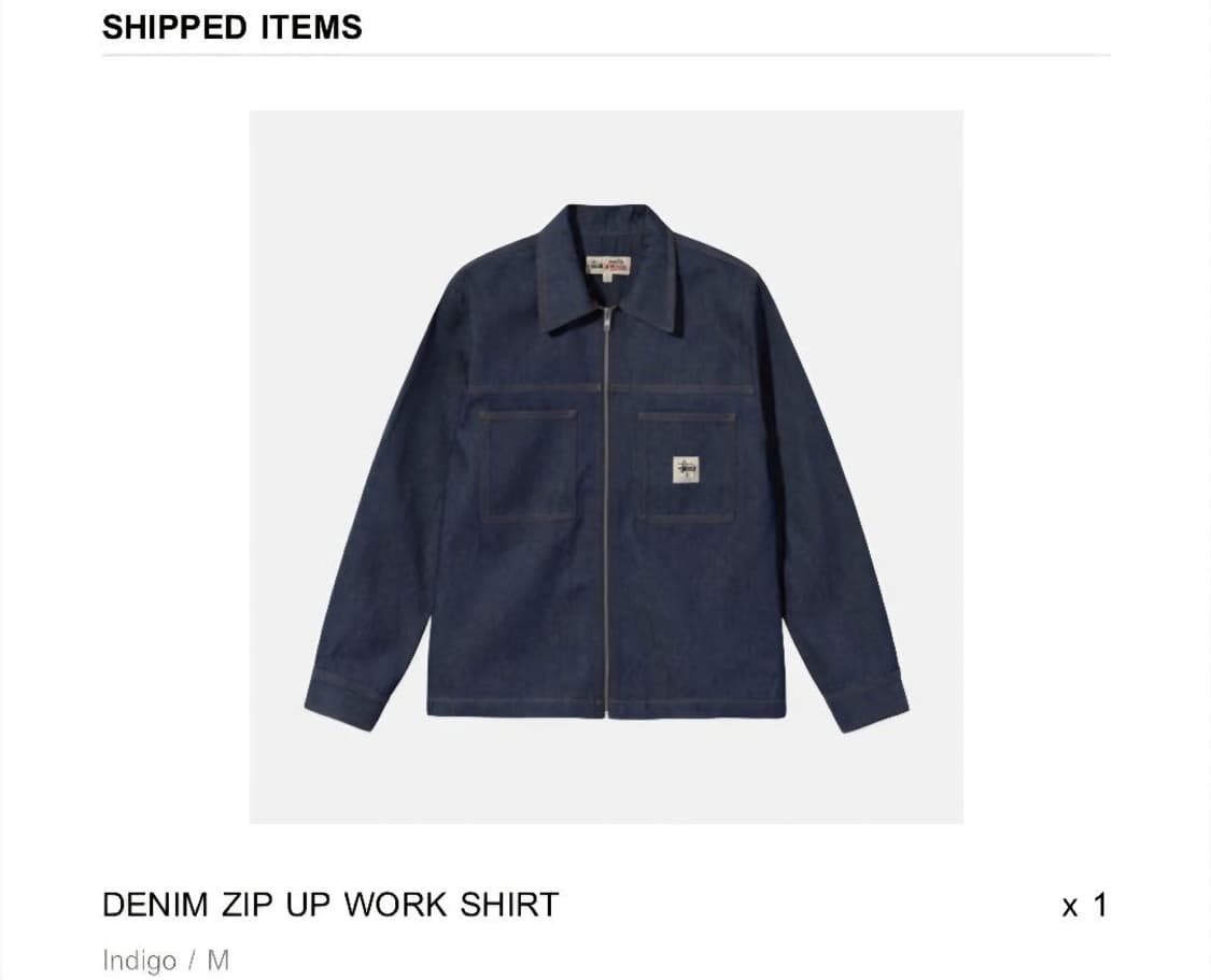 스투시 인디고 데님 집업 자켓 M 상품이미지4