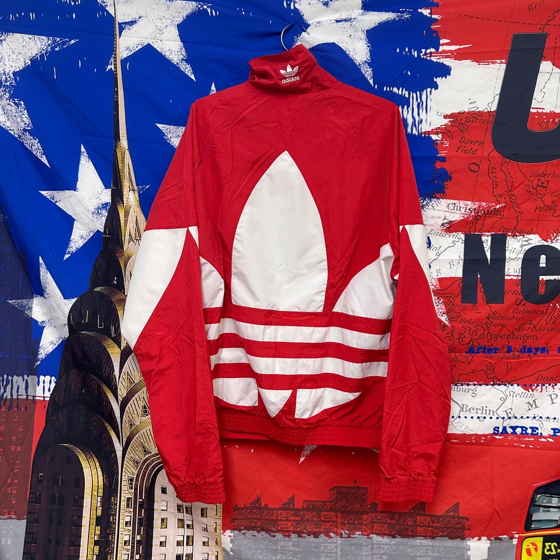 s급 아디다스 트레포일 오버핏 바람막이2XL110 상품이미지5