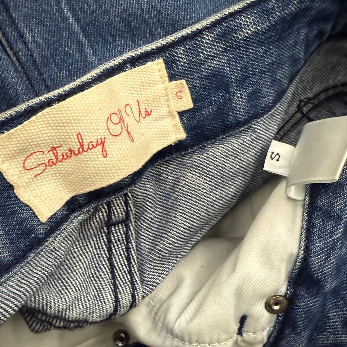 STU 하이웨스트 워싱 스트레이트 데님 팬츠 S 상품이미지2