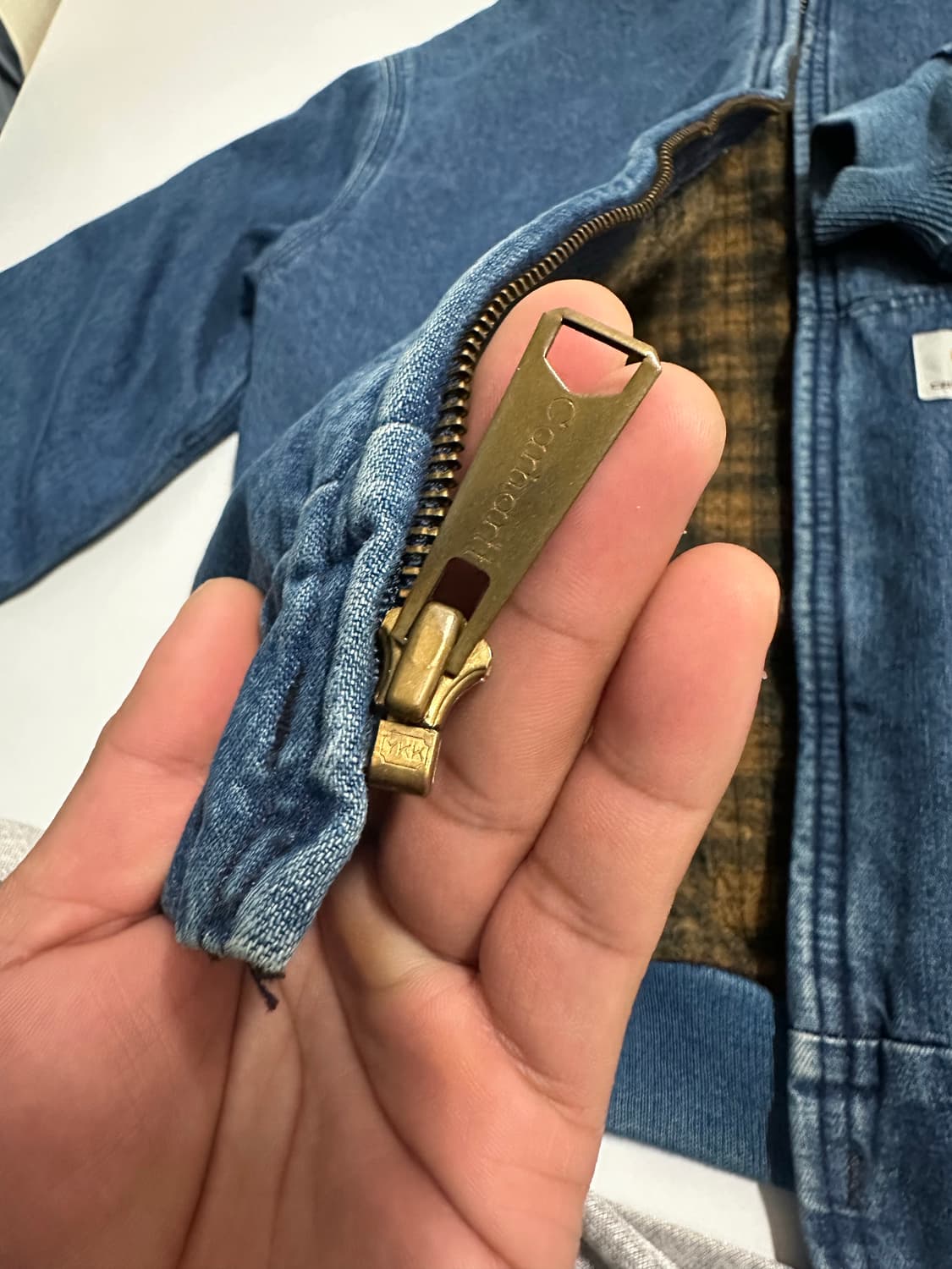 칼하트 Y07 DST 데님 액티브 후드 자켓 L 상품이미지3