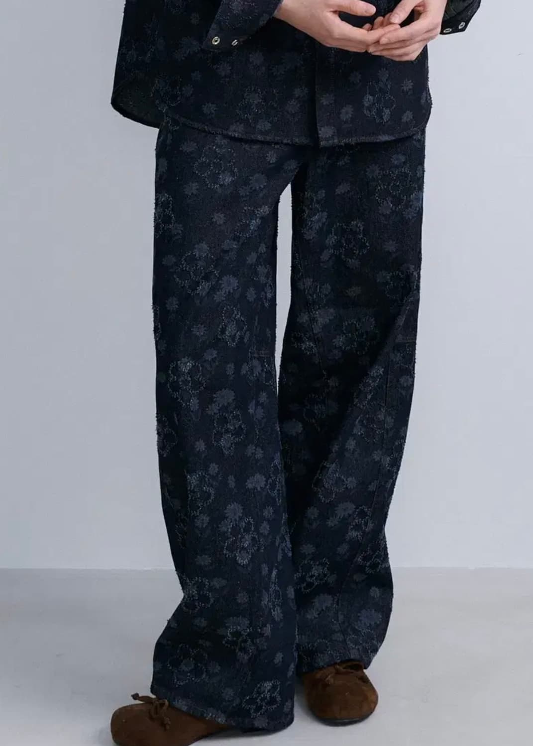 (새상품) 에핑글러 flower denim pants 플라워 데님 상품이미지1
