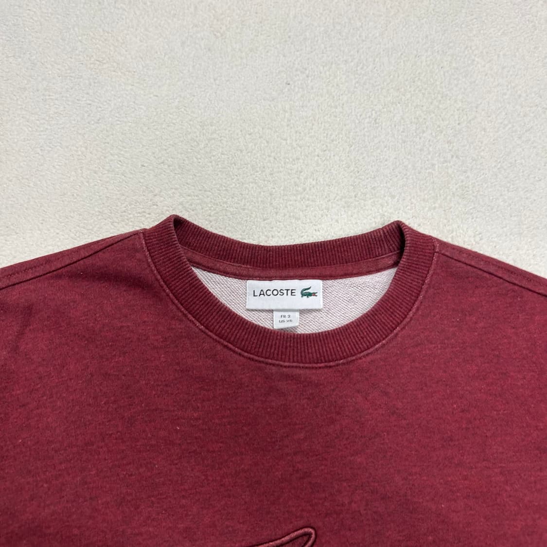 Lacoste burgundy sweatshirt 상품이미지6