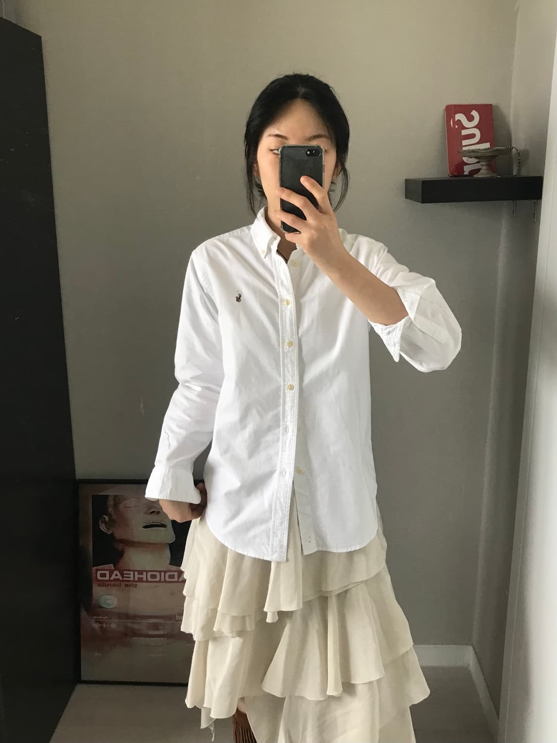 폴로 랄프로렌 포니 로고 화이트 셔츠 상품이미지3