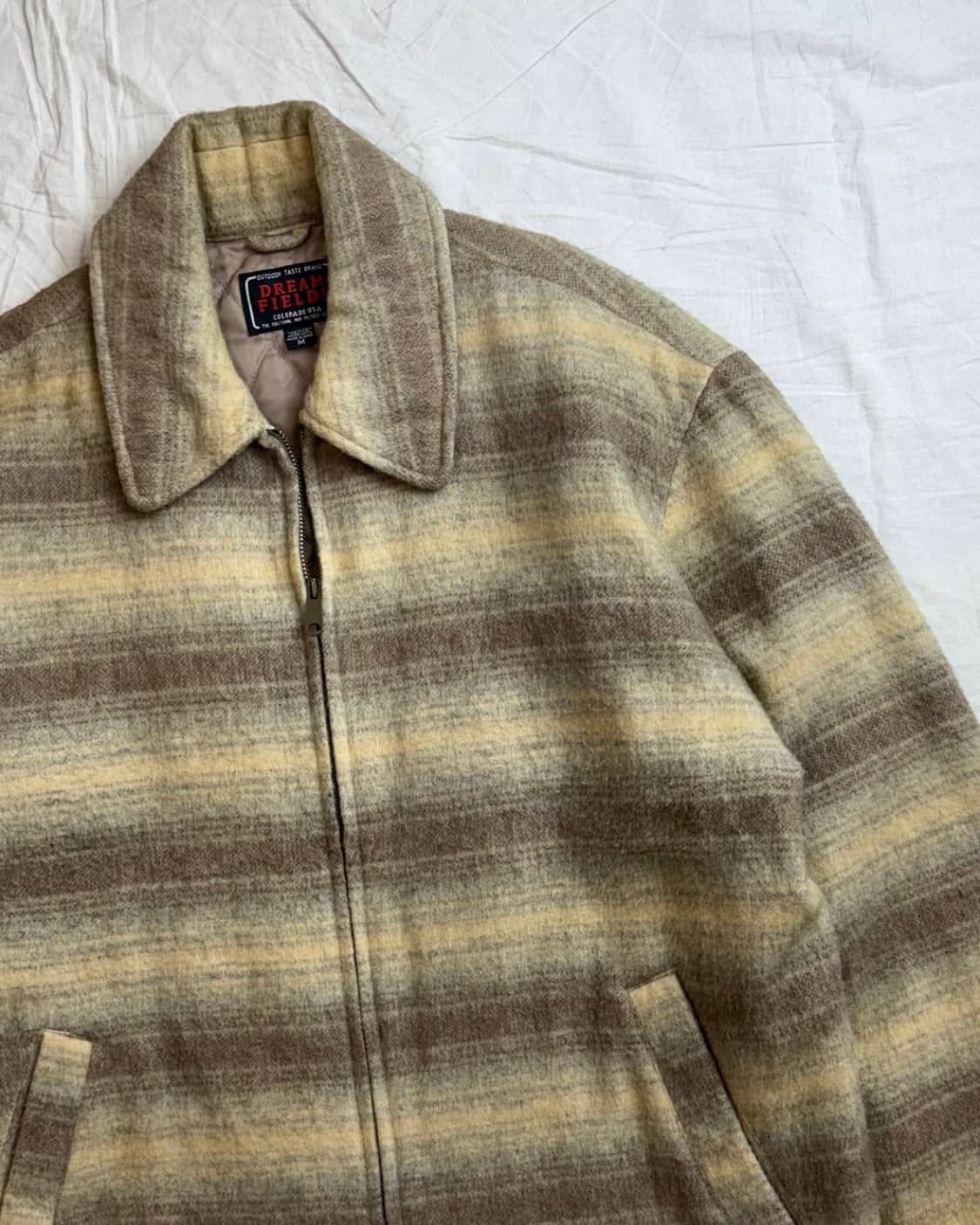 [M-L] 빈티지 모직 스프라이프 집업 자켓 상품이미지2