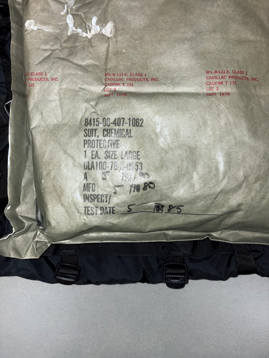 (미개봉)70년대 미군 class1 화생방 보호의 상하의 세트 상품이미지5