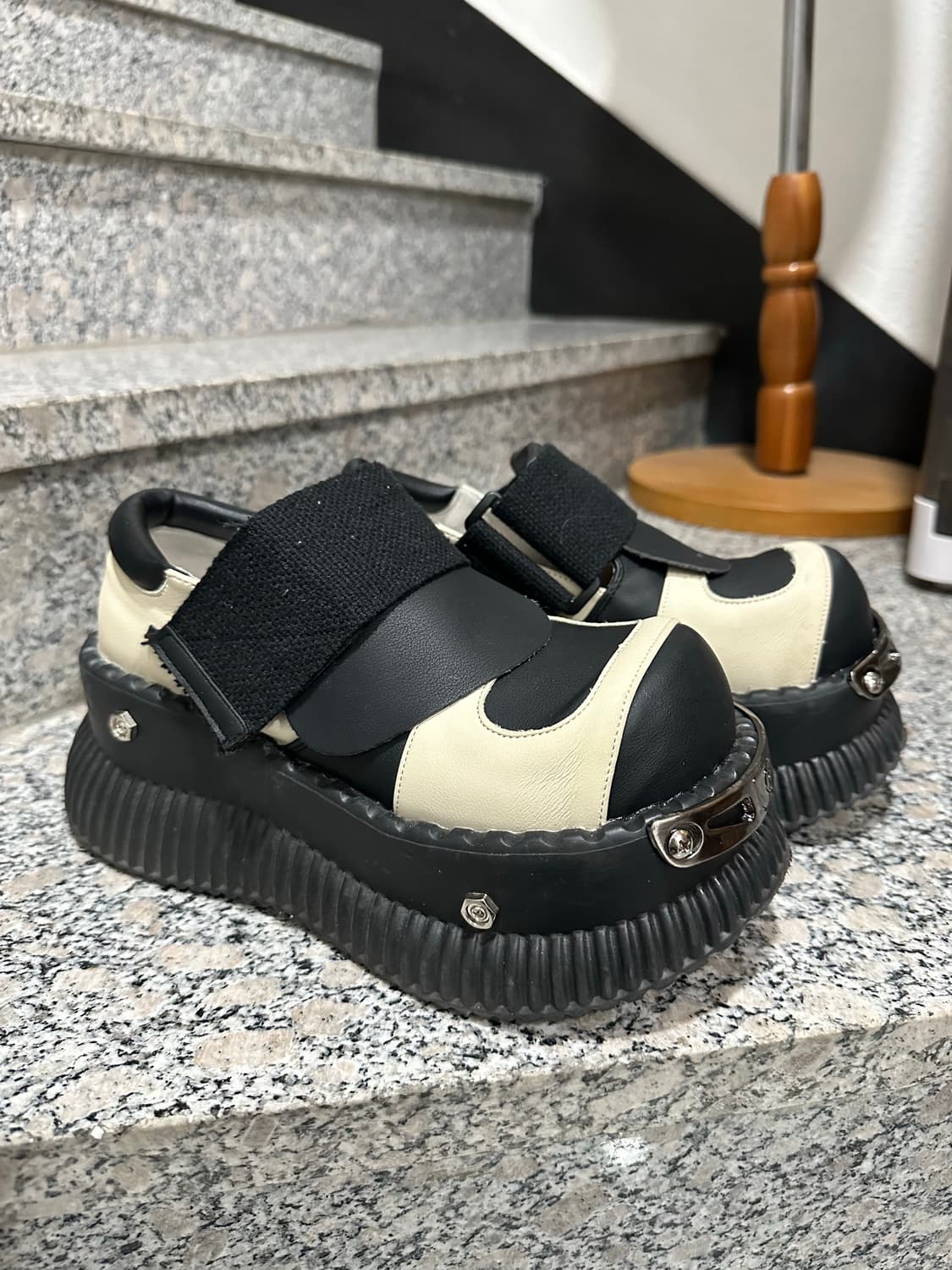 고스 펑크 메탈 통굽 슈즈 플랫폼 y2k 메리제인 JPN 하라주쿠 상품이미지3