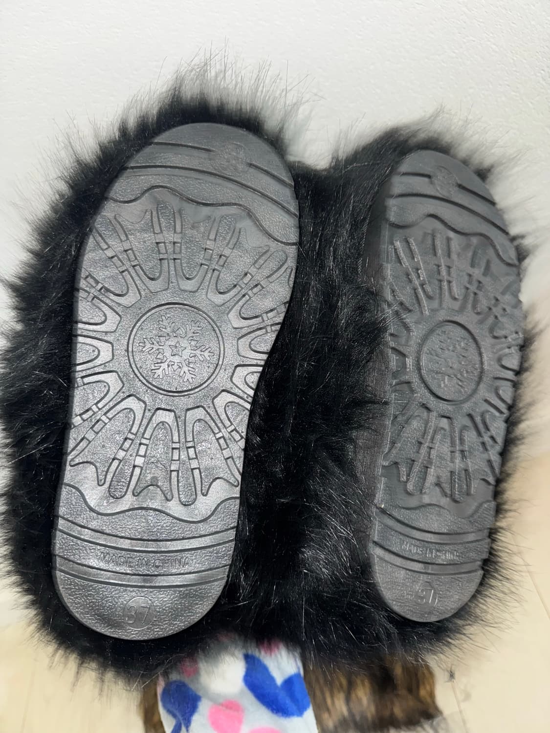 겨울 털 부츠 패션 + 레그워머 + 털 장갑 y2k 빈티지 상품이미지4