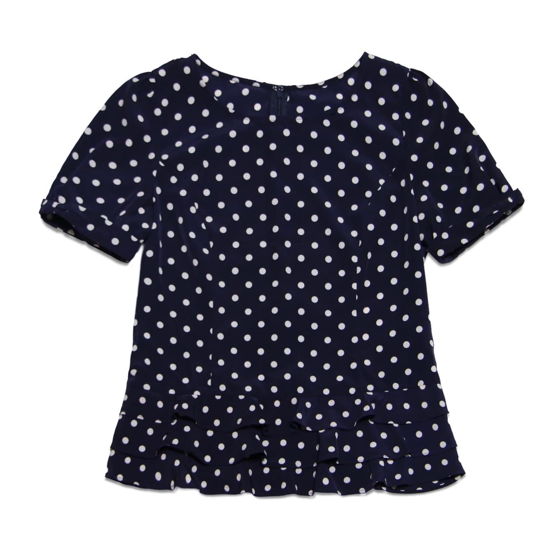 Navy Frill Dot blouse 상품이미지1