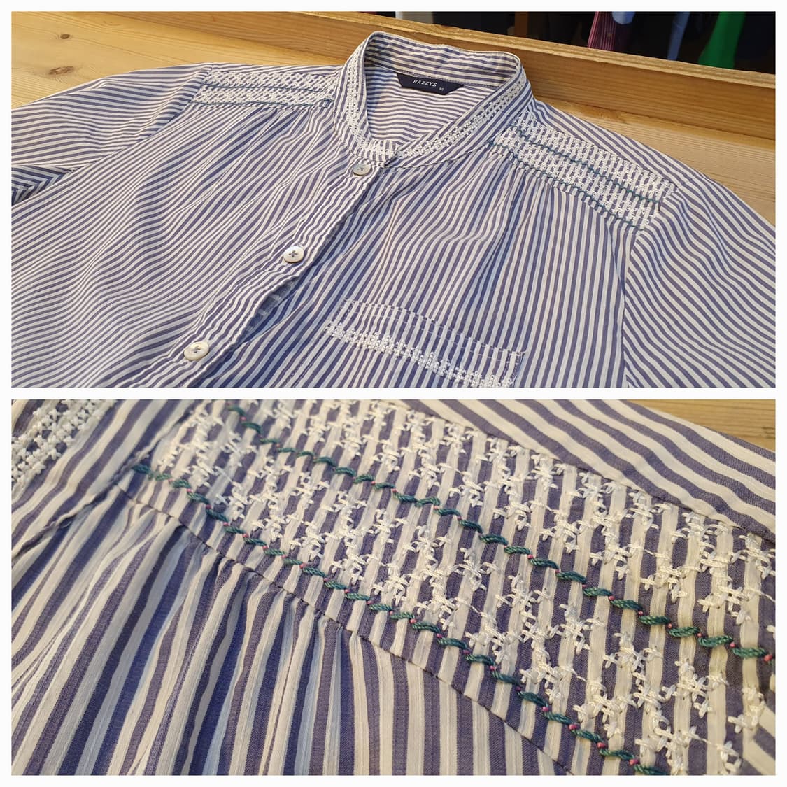 66.헤지스 스트라이프 셔츠 상품이미지3