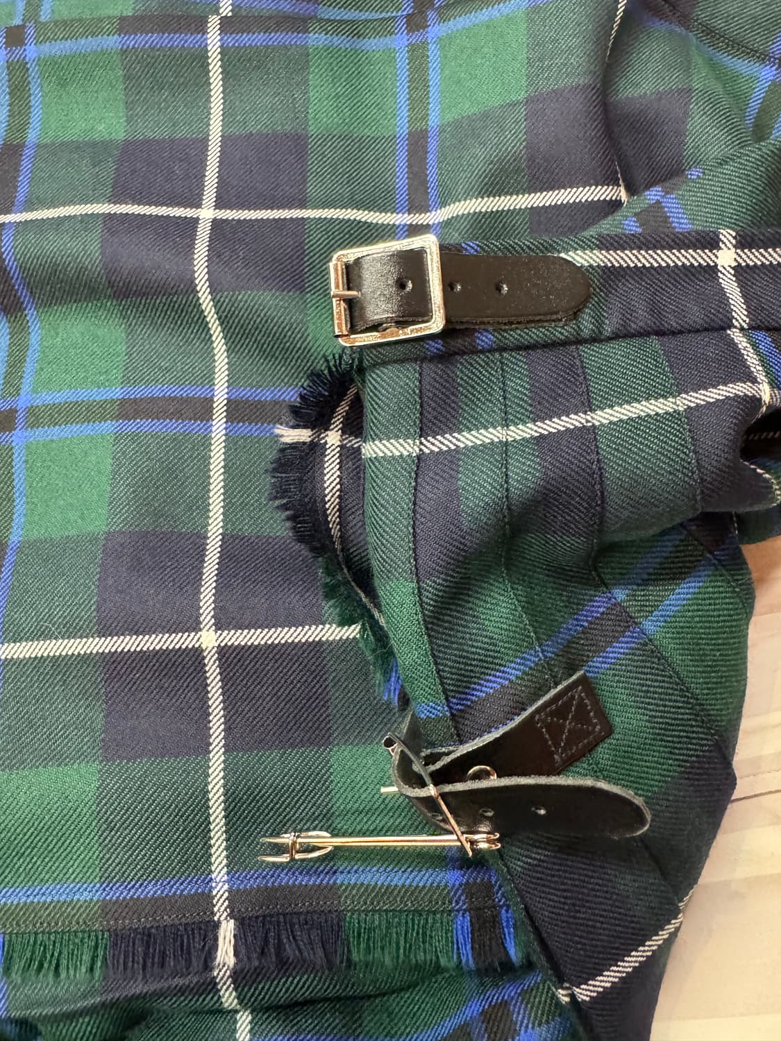 매너스x 로캐런 스코틀랜드 울 미니 킬트스커트타탄 킬트 스커트24~25 상품이미지4