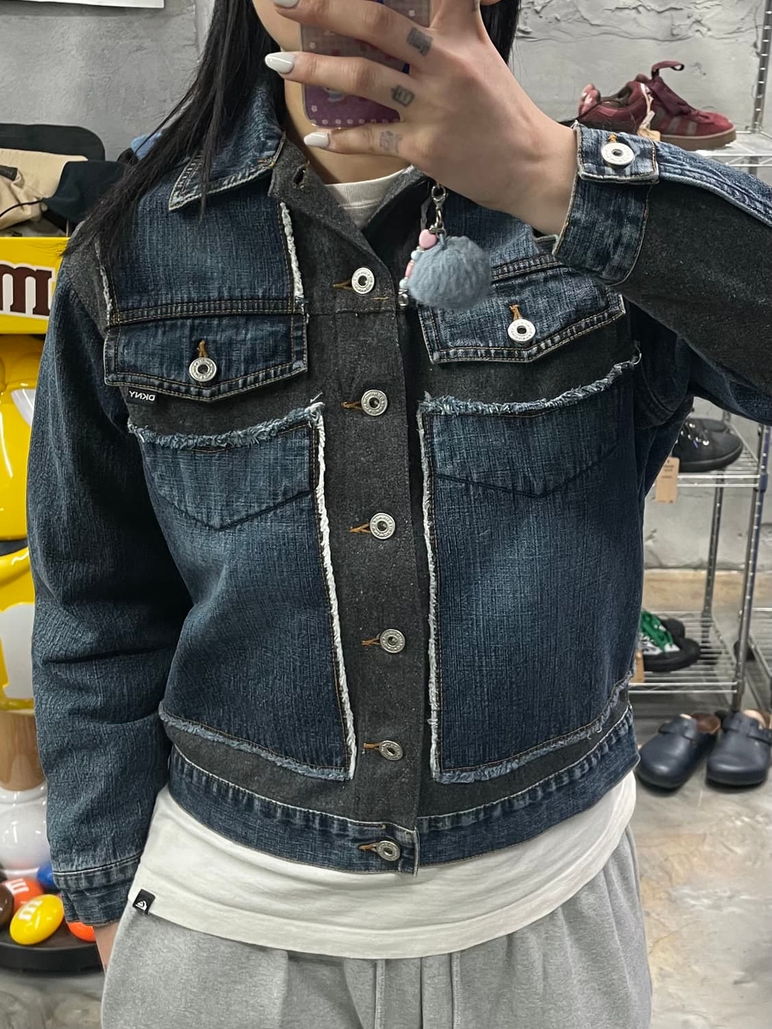 DKNY 울 라인 데님 트러커 자켓 상품이미지9