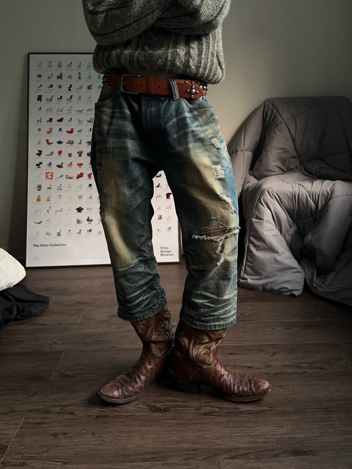 Codymaru 디스트레스 & 워시드 카프리 진 상품이미지4