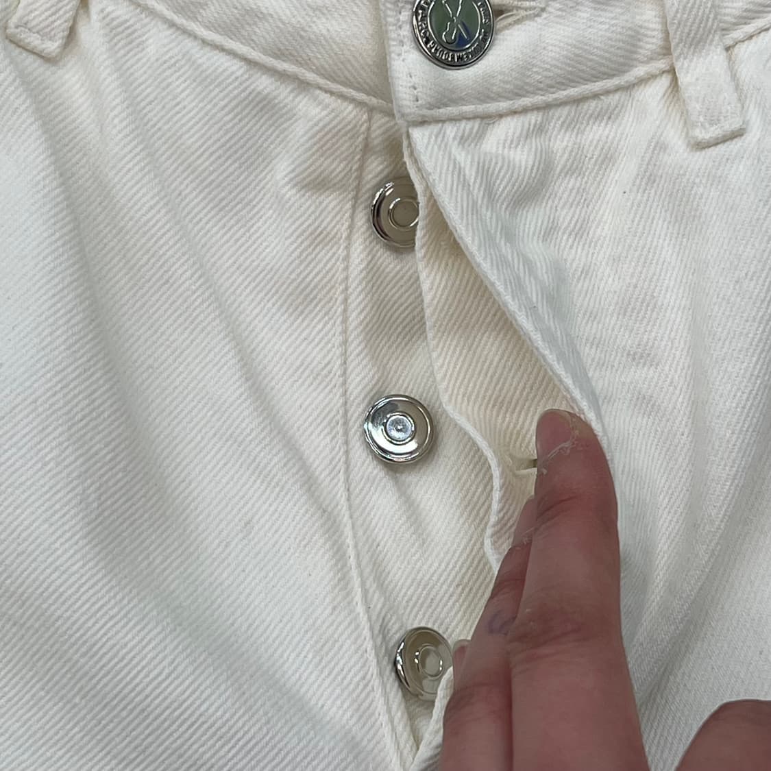 아페쎄 버튼플라이 화이트 팬츠 r3425 상품이미지5