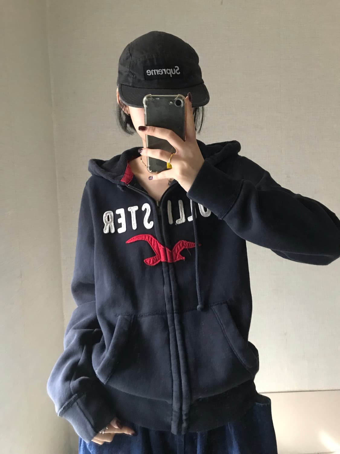 홀리스터 딥네이비 후드집업 상품이미지1