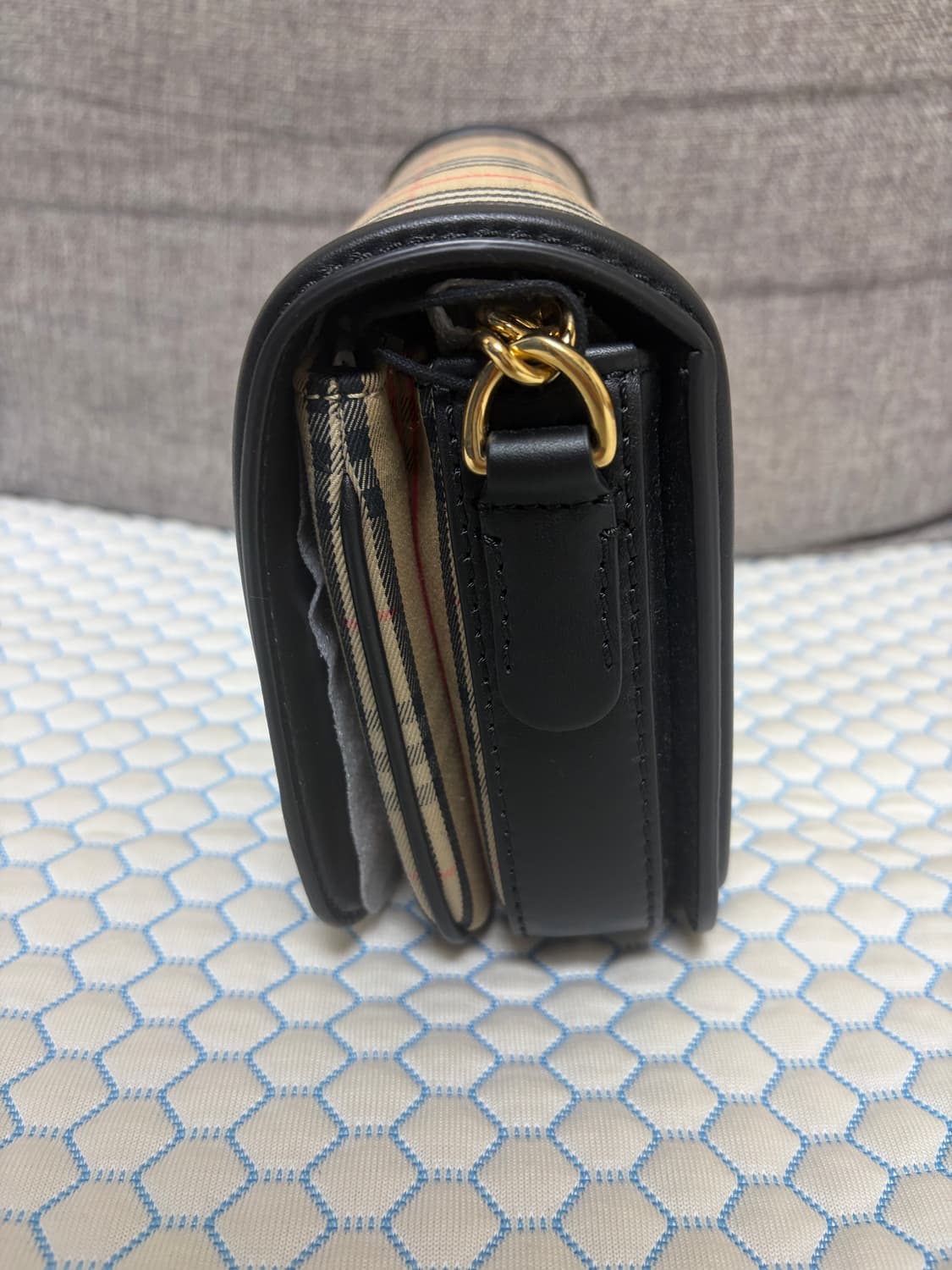 버버리 체크 링크 숄더백 블랙 새제품(풀구성) 상품이미지2