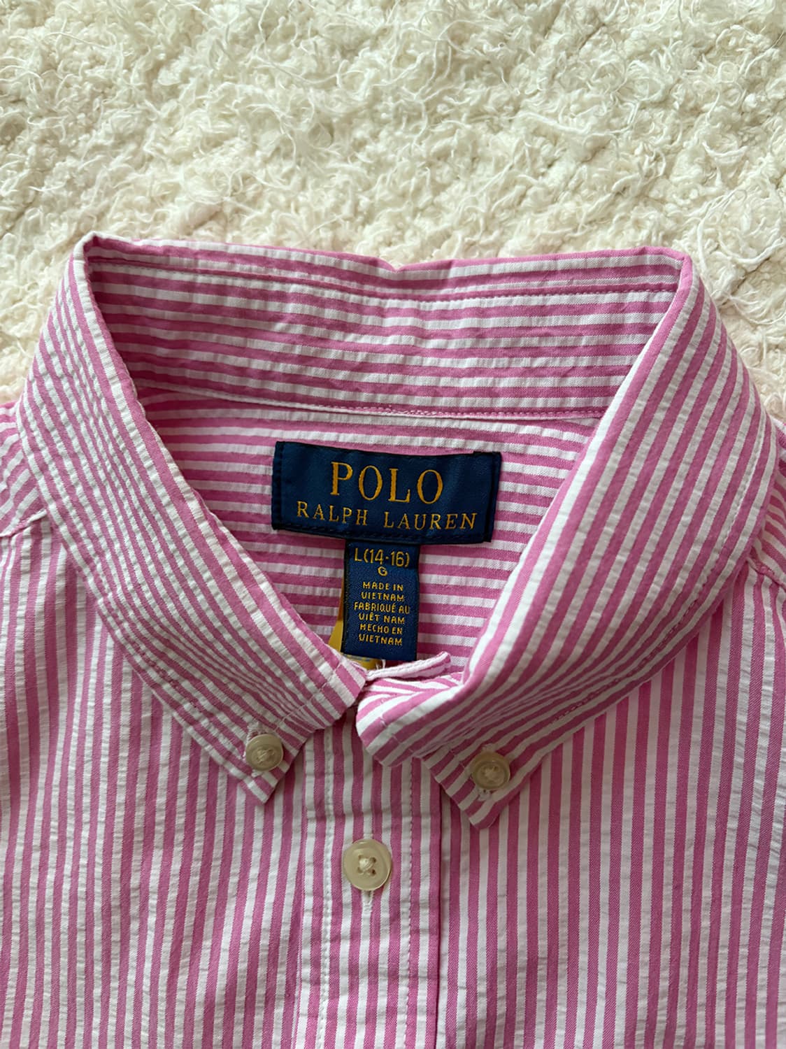 폴로 랄프로렌 스트라이프 시어서커 반팔 셔츠 상품이미지5