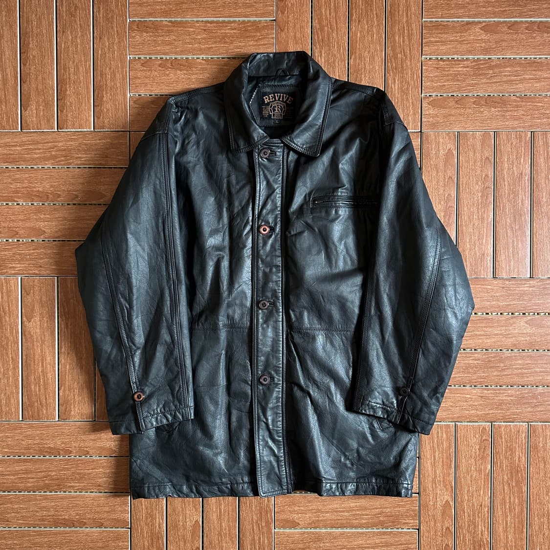 Revive cow-hide leather car coat 상품이미지1