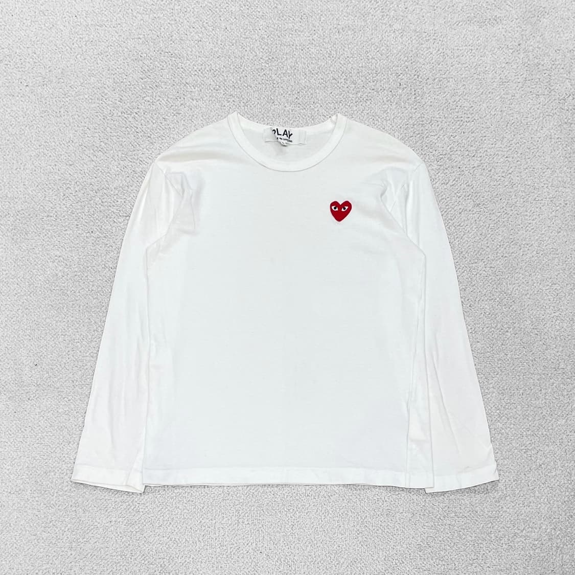 꼼데가르송 하트 와펜 롱슬리브 화이트 상품이미지2