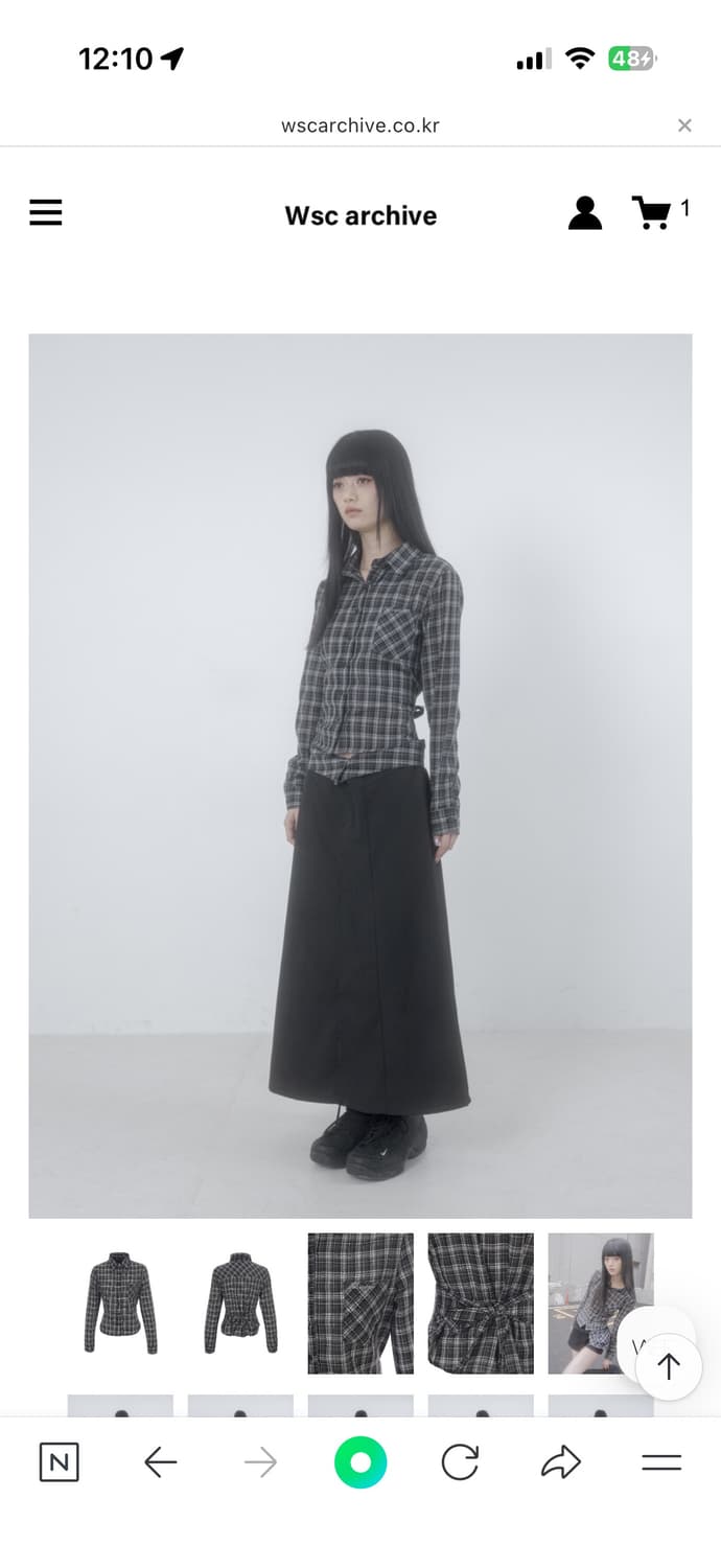 wsc 아카이브 체크 셔츠 상품이미지1