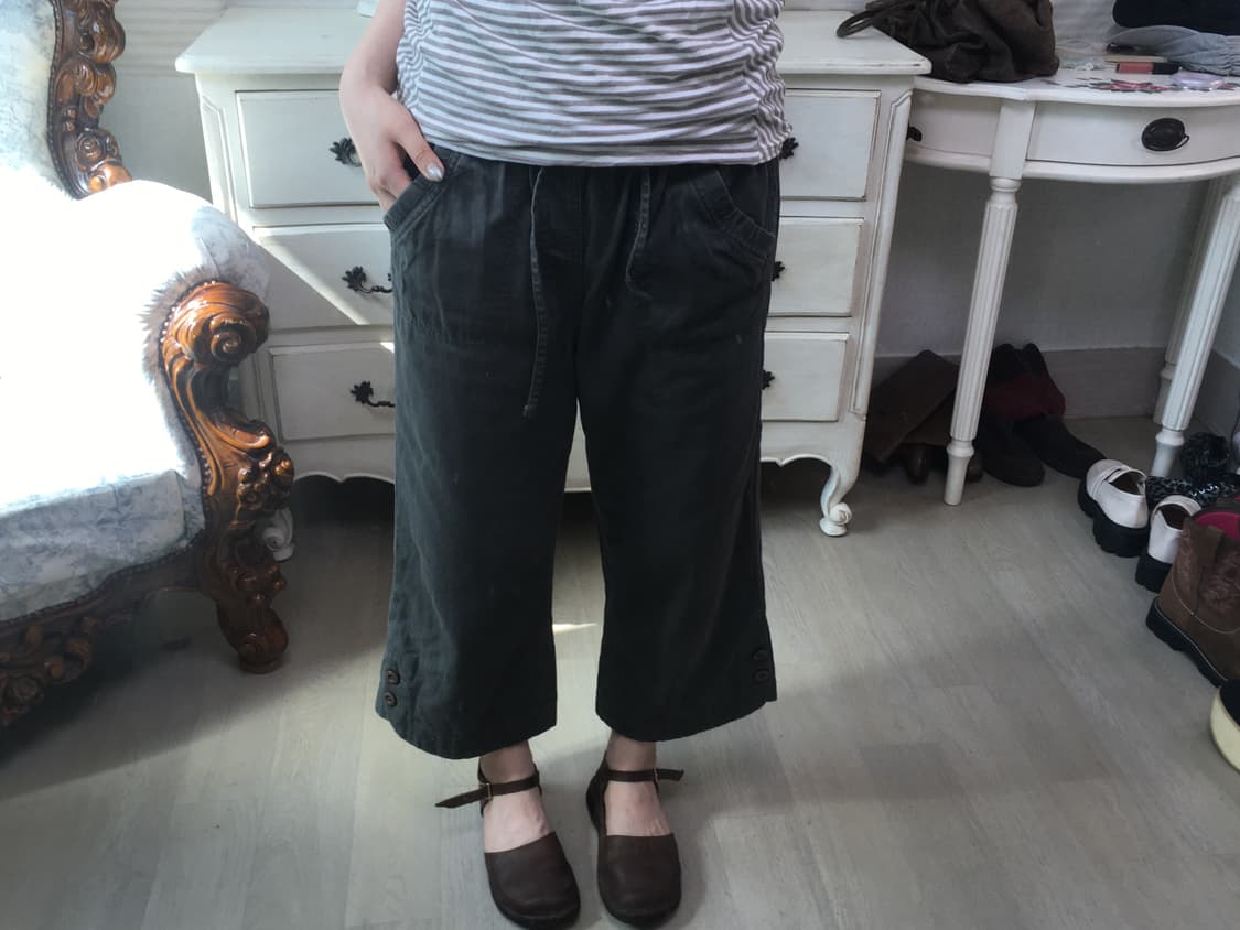 빈티지 하구미 모리 차콜 포켓 팬츠 상품이미지1
