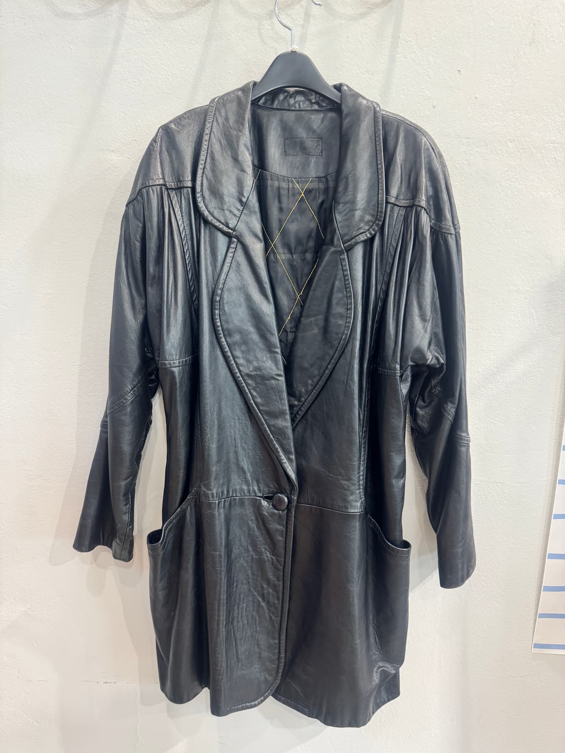 vintage 램스킨 오버핏 하프코프 상품이미지1