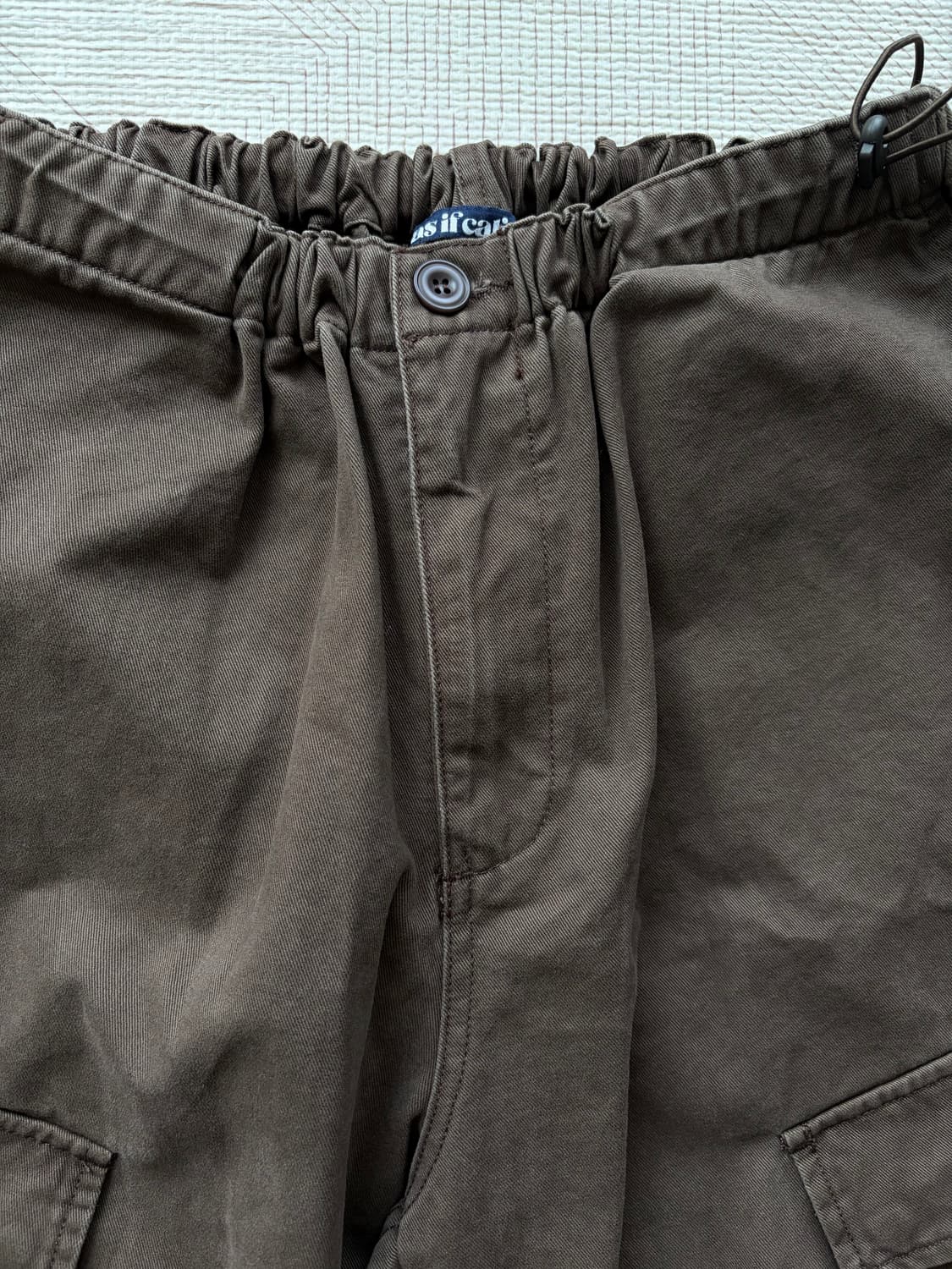 애즈이프캘리 파라슈트 카고팬츠 브라운 상품이미지5