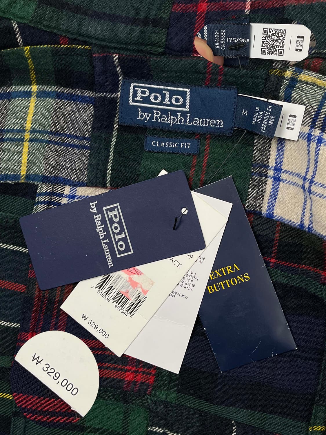 폴로 랄프로렌 인디아 마드라스 패치워크 플래드 덩가리 워크셔츠 상품이미지8