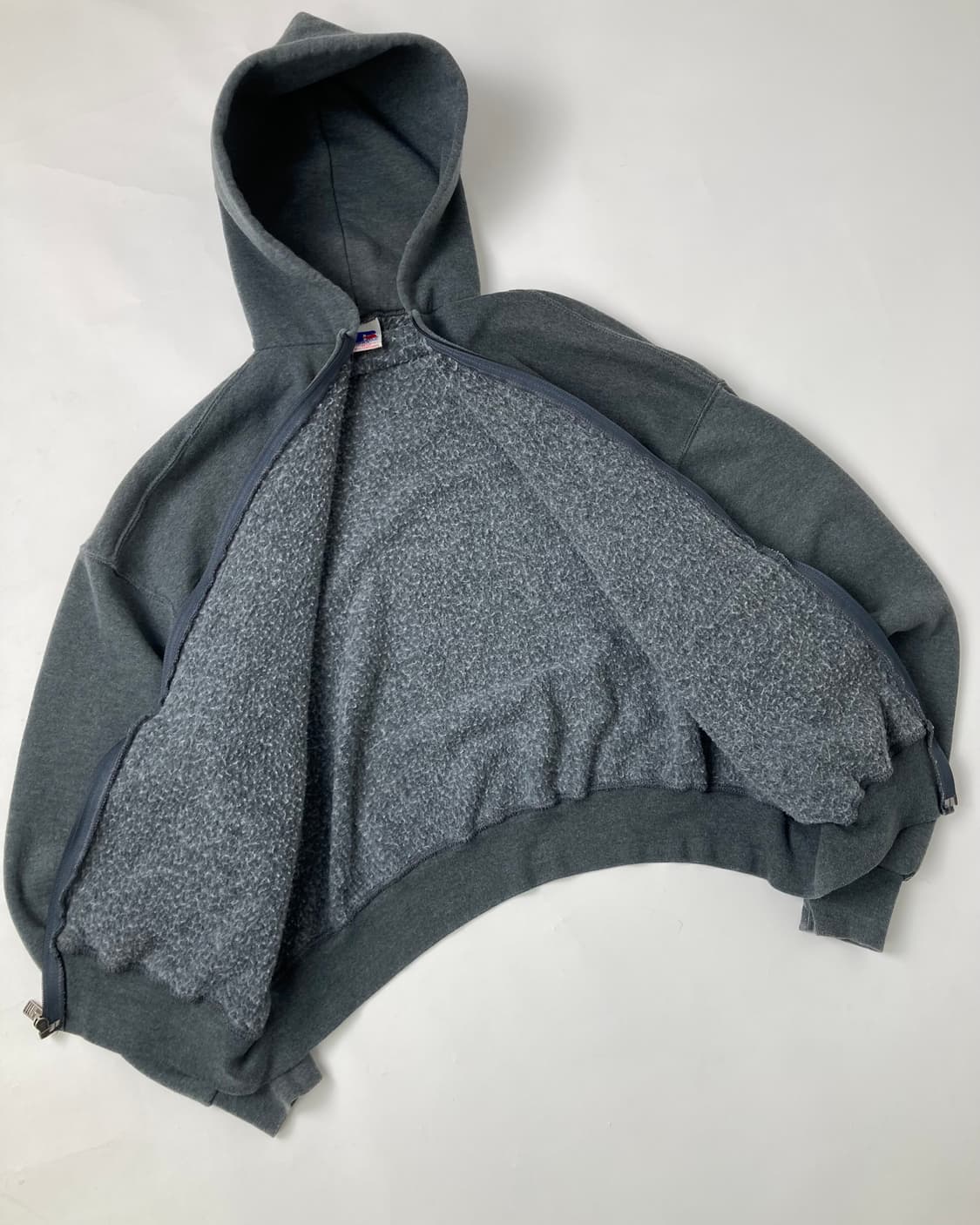 90s Russell Zip Up Hoodie (charcoal) 상품이미지7