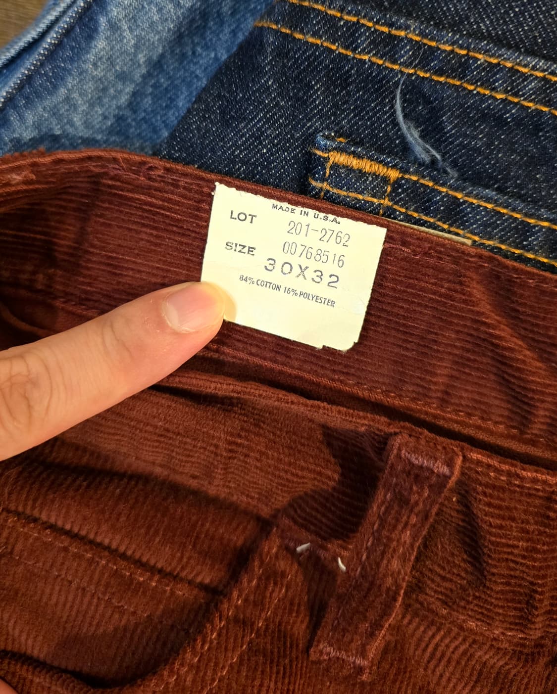 LEE Corduroy Bell Bottom Bootcut 와인 상품이미지3