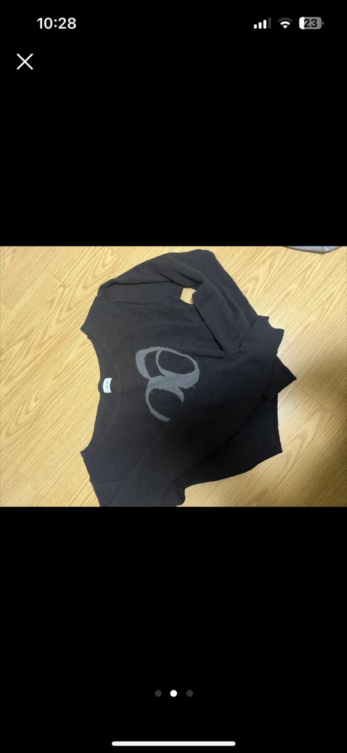 애즈온 보트넥 니트 블랙 상품이미지2