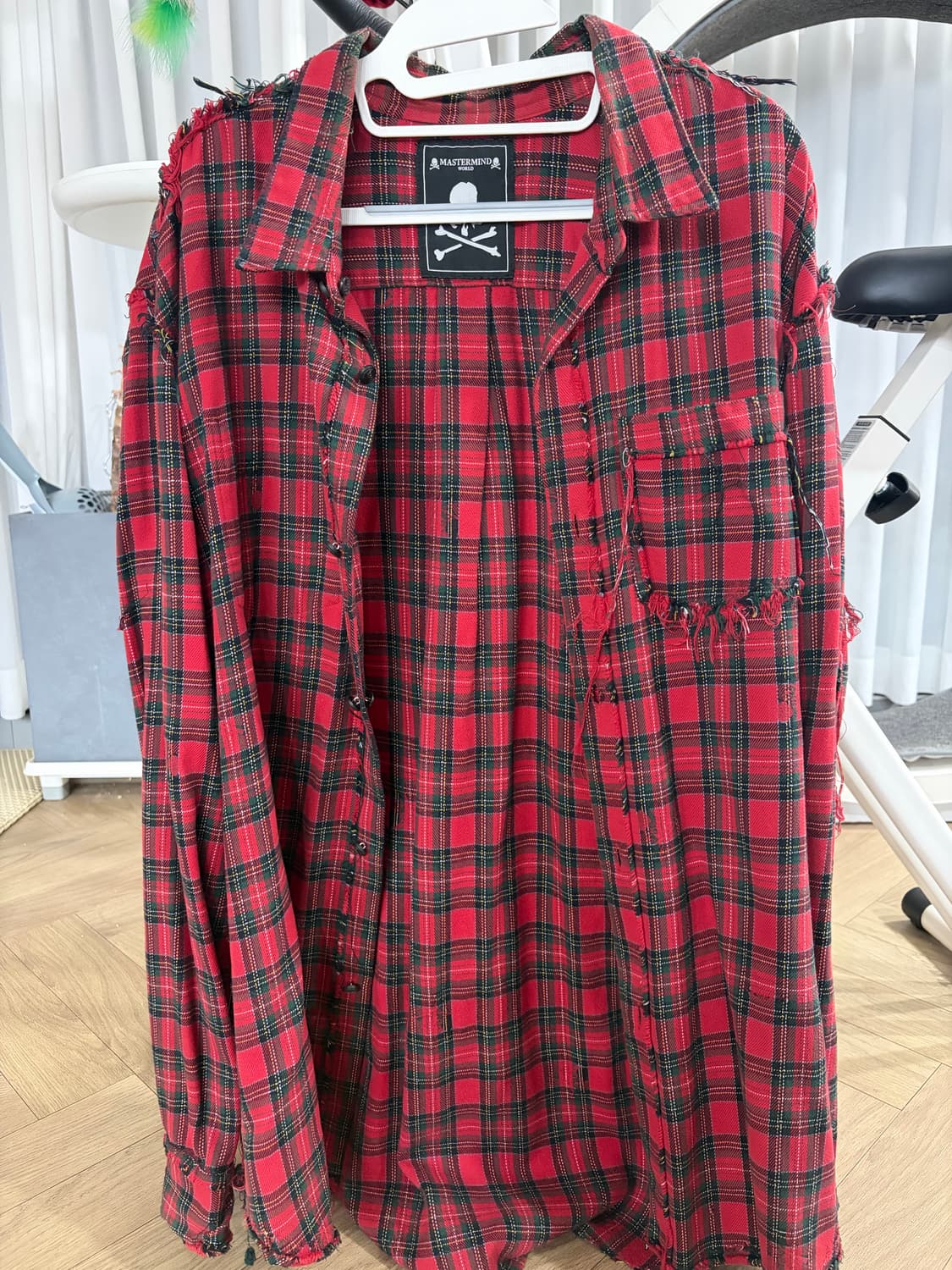 마스터 마인드 월드 레드 체크 셔츠 상품이미지1