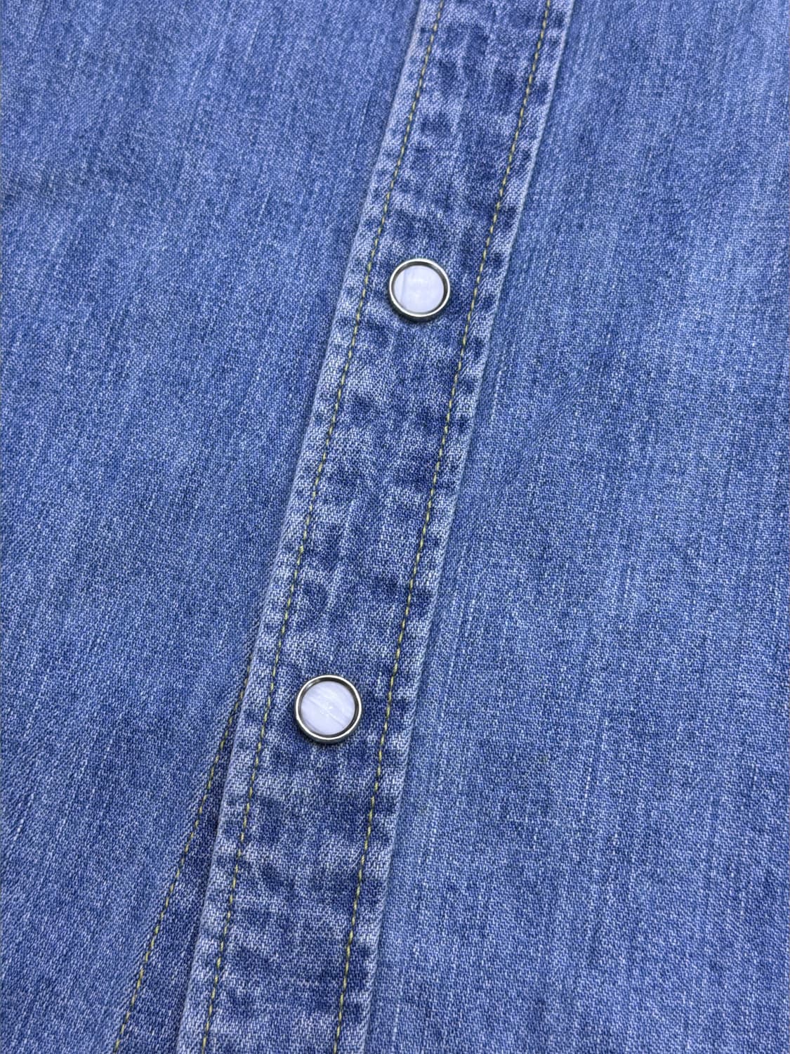 리바이스 빈티지 워싱 웨스턴 데님셔츠 남방 슬림핏 M 상품이미지7