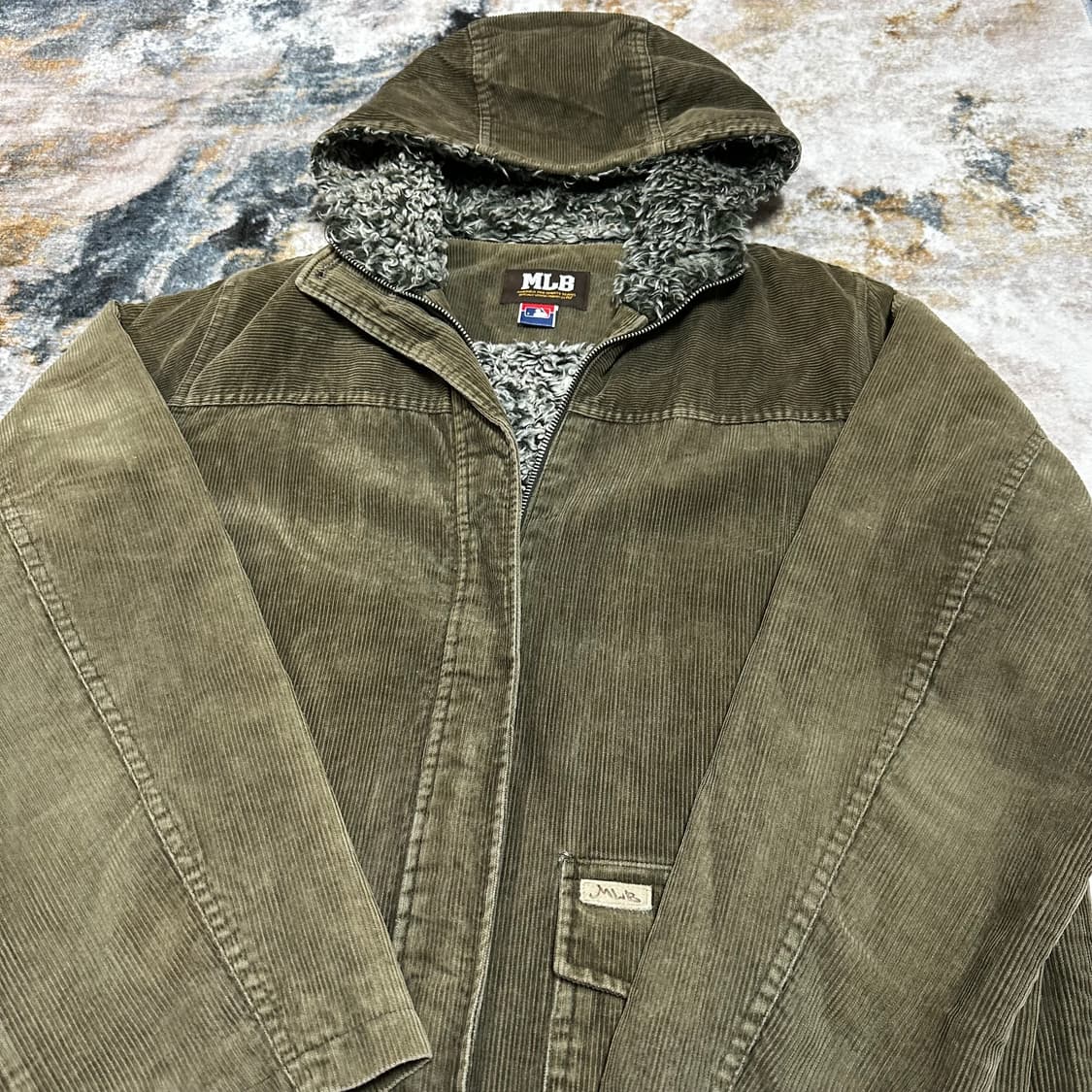 MLB 코듀로이 후드 재킷 상품이미지1