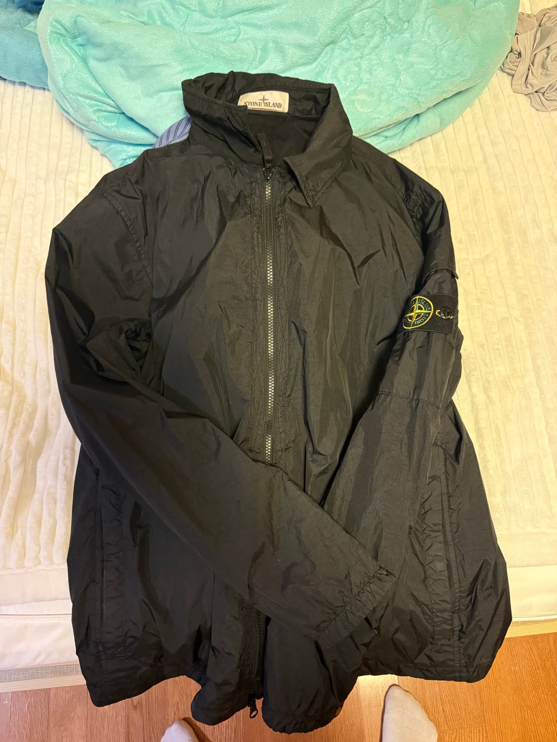 스톤아일랜드 크링클랩스 오버셔츠 바람막이 블랙L 상품이미지2