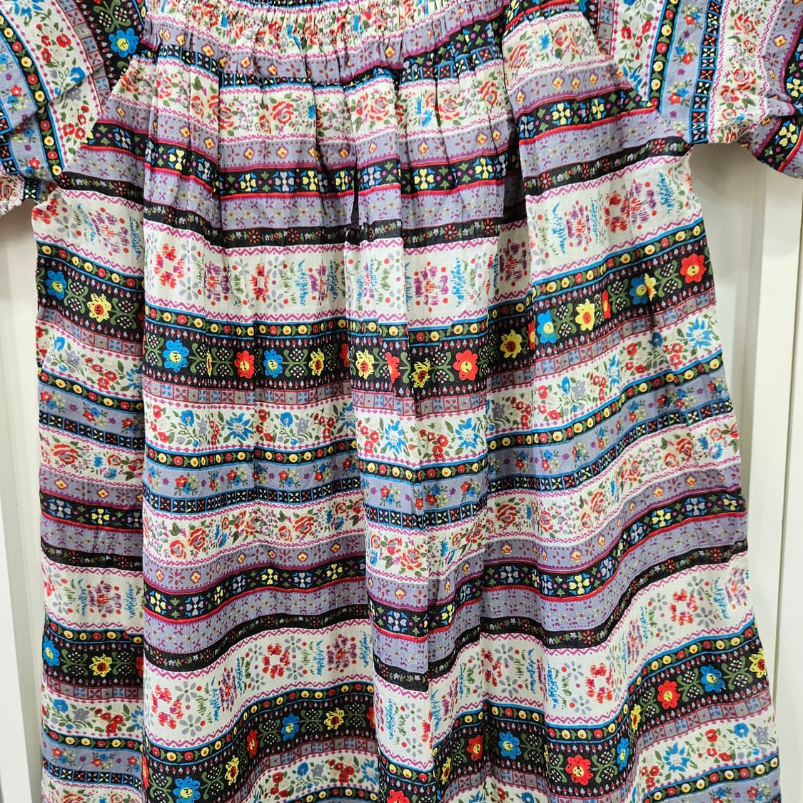 에스닉 플라워 패턴 레이스 포인트 원피스 상품이미지3