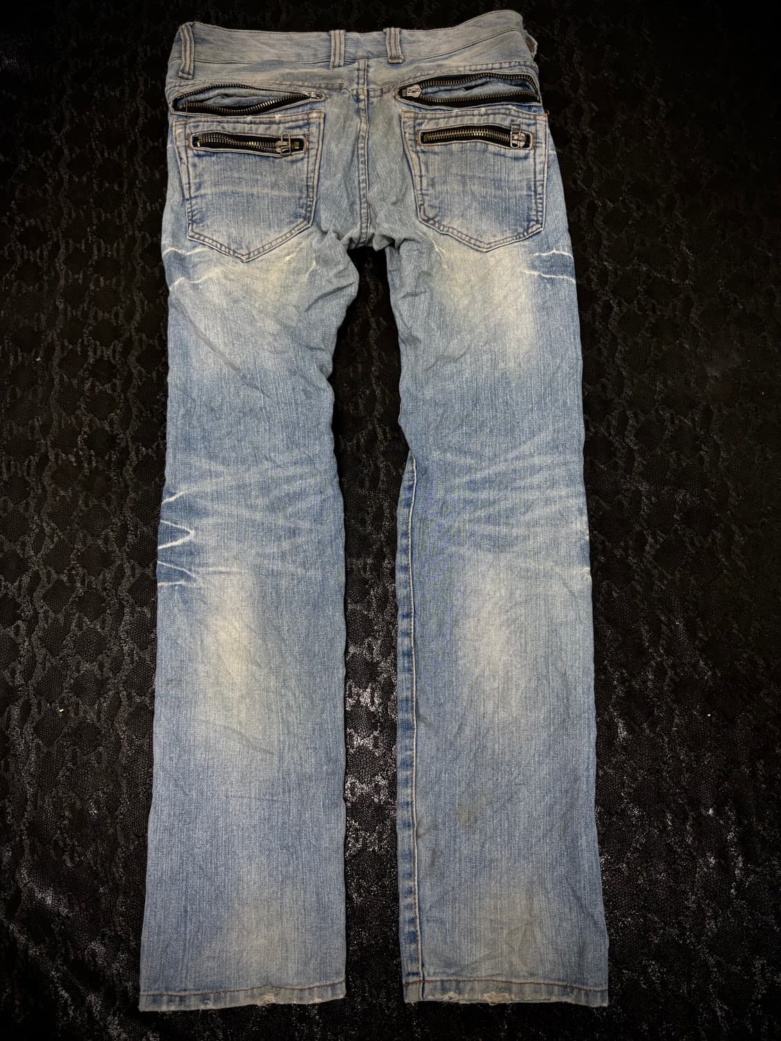 “Vintage”Double Zipper Detail Crack Wash 상품이미지6