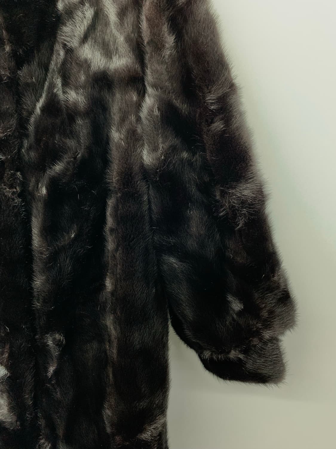 사가 밍크 블랙 코트 상품이미지5