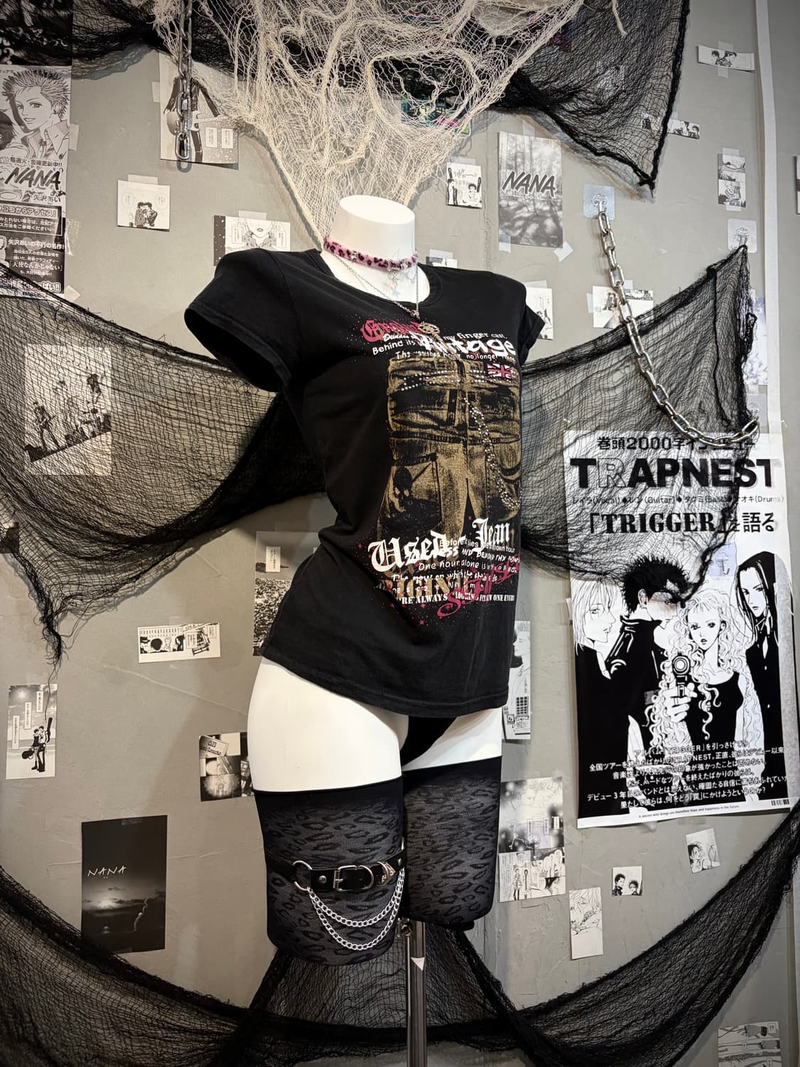 Y2K cubic Gothic Printing short sleeve 상품이미지5