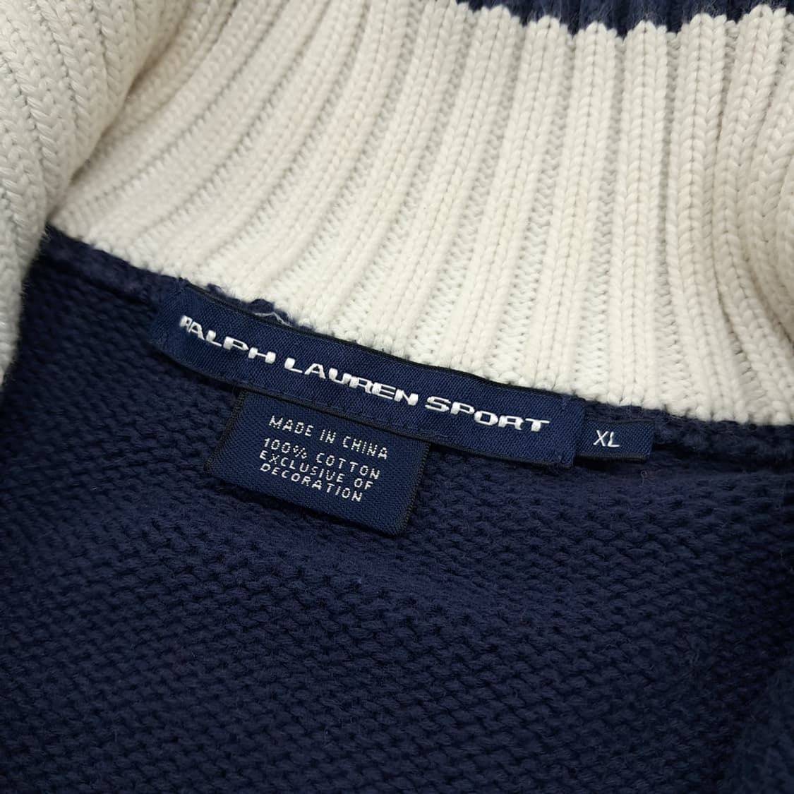 CL190 XL 랄프 로렌 스포츠 코튼 집업 니트 자켓 상품이미지3