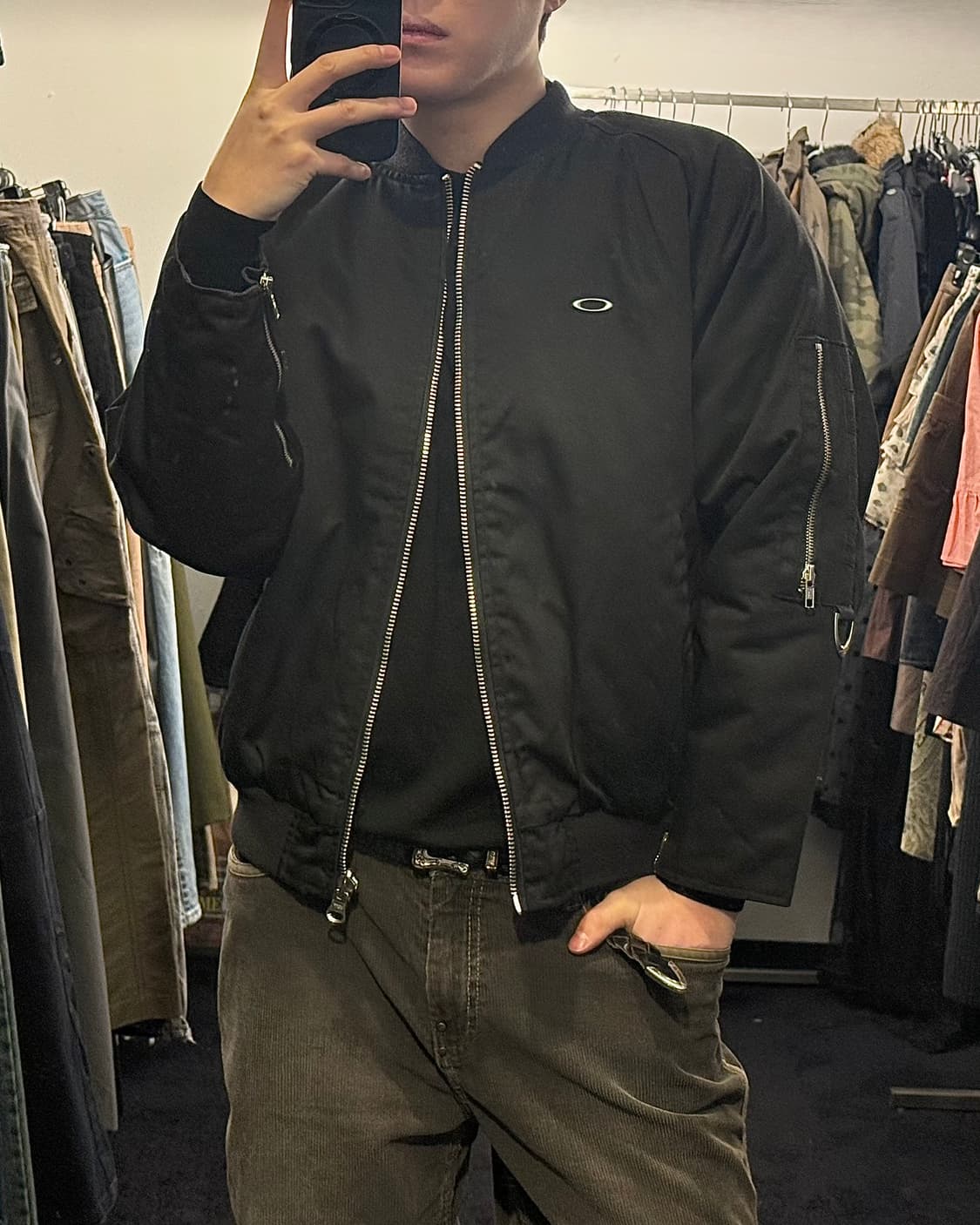 오클리 리버시블 양면 ma-1 항공점퍼 봄버 블루종 M 95 나일론 워크 상품이미지1