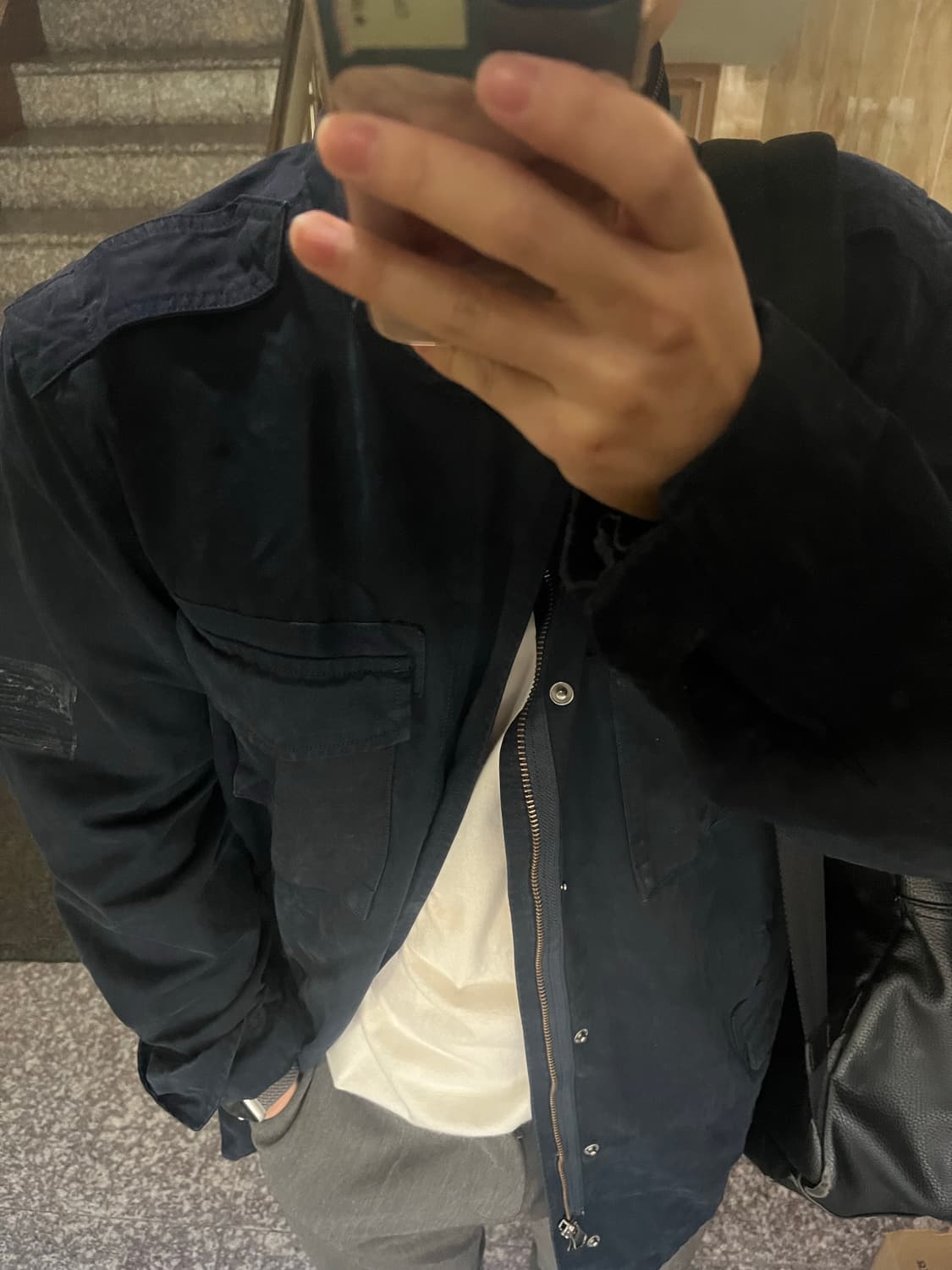 LANDS END 네이비 야상자켓 L 상품이미지1
