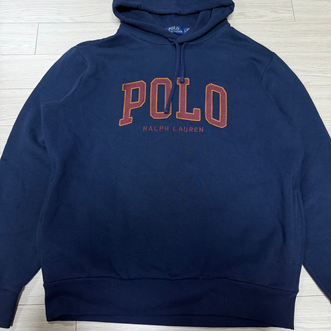폴로 랄프로렌 네이비 후드티 L (QR 인증) 상품이미지2