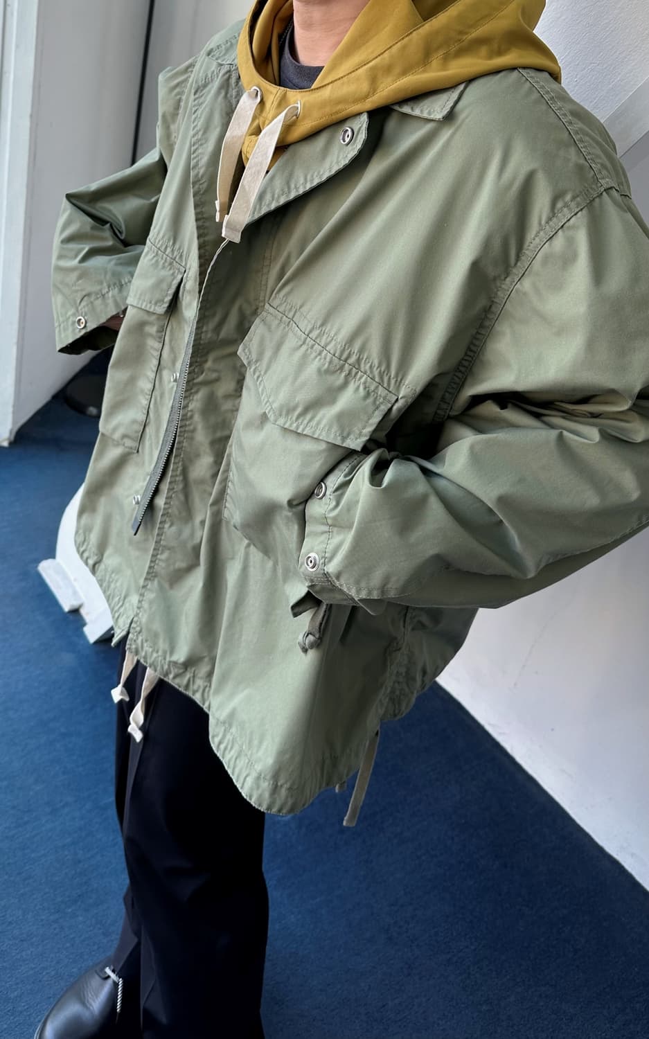 Military 2way zip BIG blouson 상품이미지2
