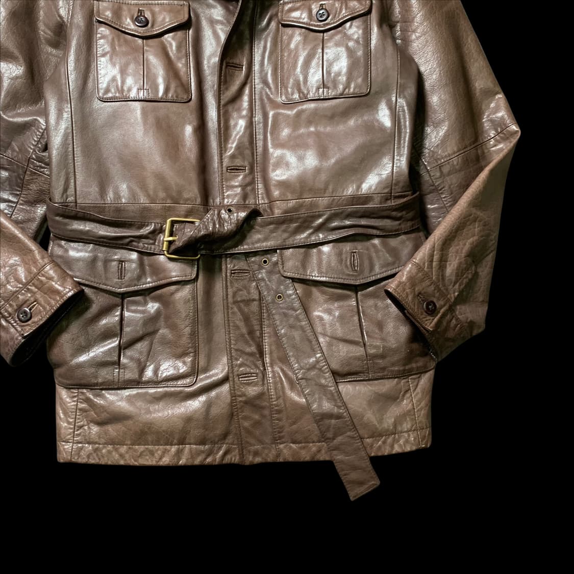 [M~L] 브룩스브라더스 벨티드 가죽 자켓 상품이미지5