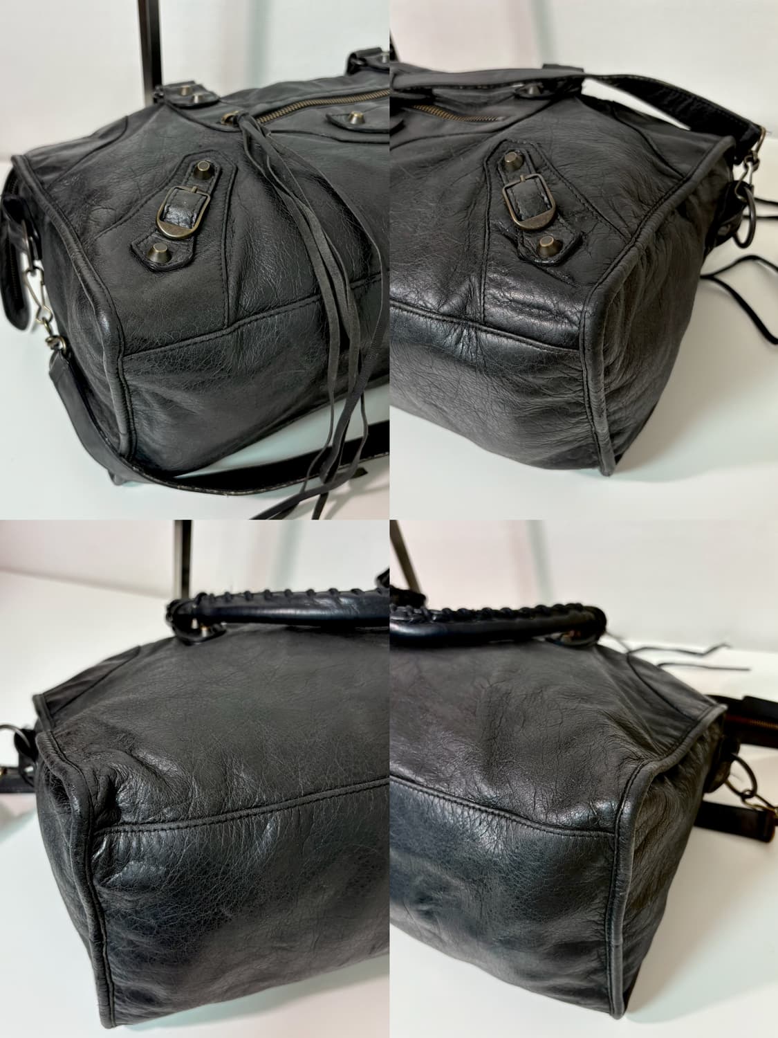 발렌시아가 파트타임 모터백 블랙 상품이미지8